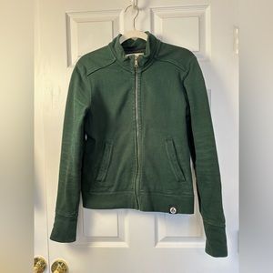 American Giant Moto Dark Forest Green Moto Full Zip Medium